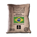 Green coffee bag from Copan Trade with Brazilian flag and the farm name Sítio Serra da Conceição 